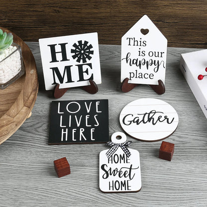 Home Sweet Home Farmhouse Tiered Tray Decor