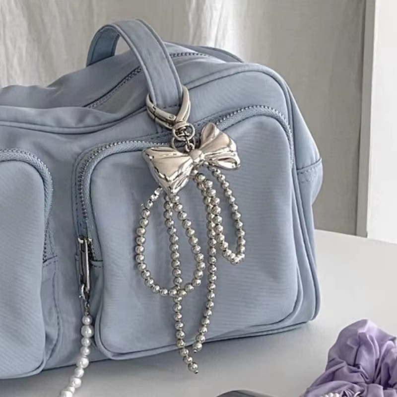 Beaded Bowknot Bag Charm (3 Colors)
