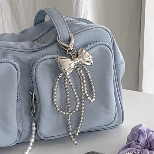 Beaded Bowknot Bag Charm (3 Colors)