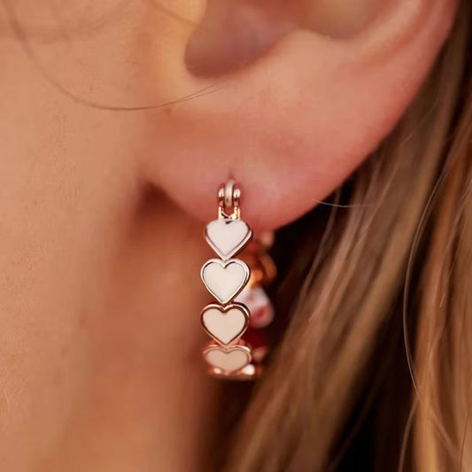 Heart-to-Heart Hoop Earrings