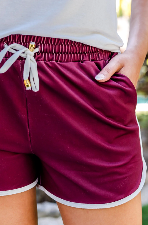 Maroon Everyday Shorts (In-Stock) - 2XL