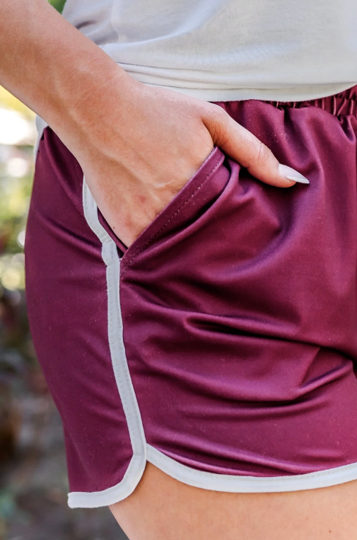 Maroon Everyday Shorts (In-Stock) - 2XL