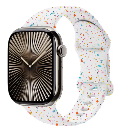 Confetti Color Silicone Smart Watch Band (Multiple Colors)
