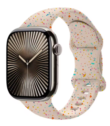 Confetti Color Silicone Smart Watch Band (Multiple Colors)