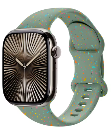 Confetti Color Silicone Smart Watch Band (Multiple Colors)