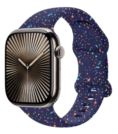 Confetti Color Silicone Smart Watch Band (Multiple Colors)