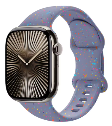 Confetti Color Silicone Smart Watch Band (Multiple Colors)