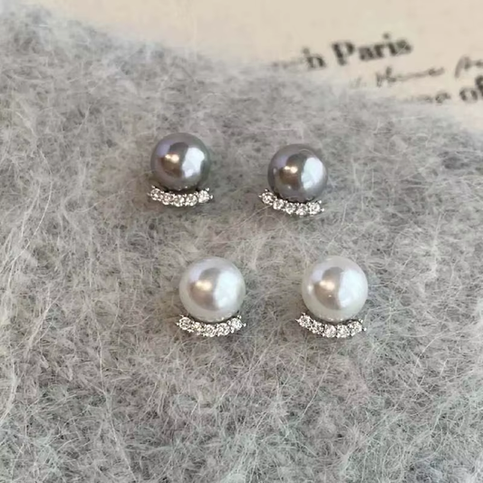 Pearl & Sparkle Stud (2 Colors)