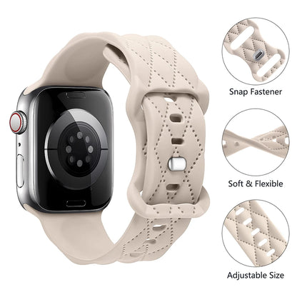 Quilt Puff Silicone Apple Watch Band