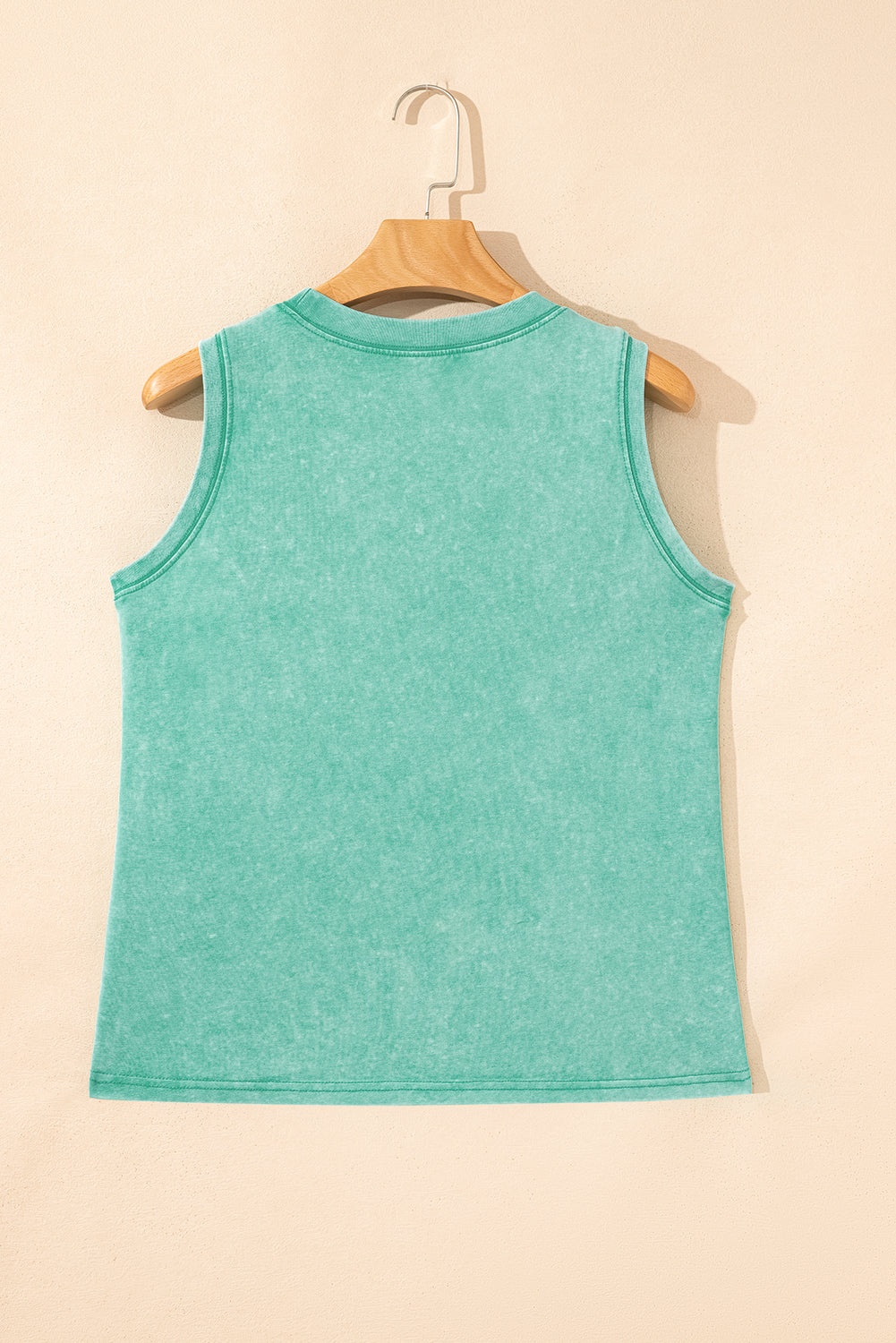 Mineral Wash Patch Tank Top (Green)