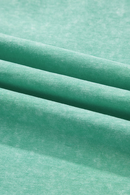 Mineral Wash Patch Tank Top (Green)
