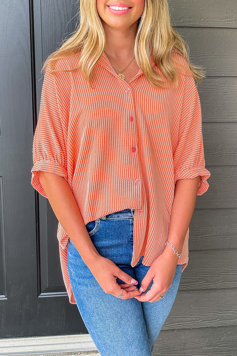 Clementine Corded Top