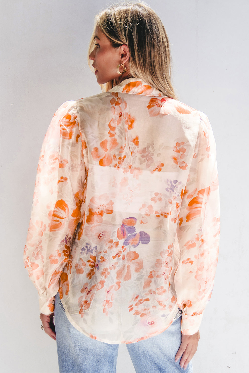 Floral Fling Balloon Sleeve Top