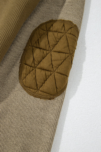 Carrie Quilt Hoodie (Brown/Ivory)