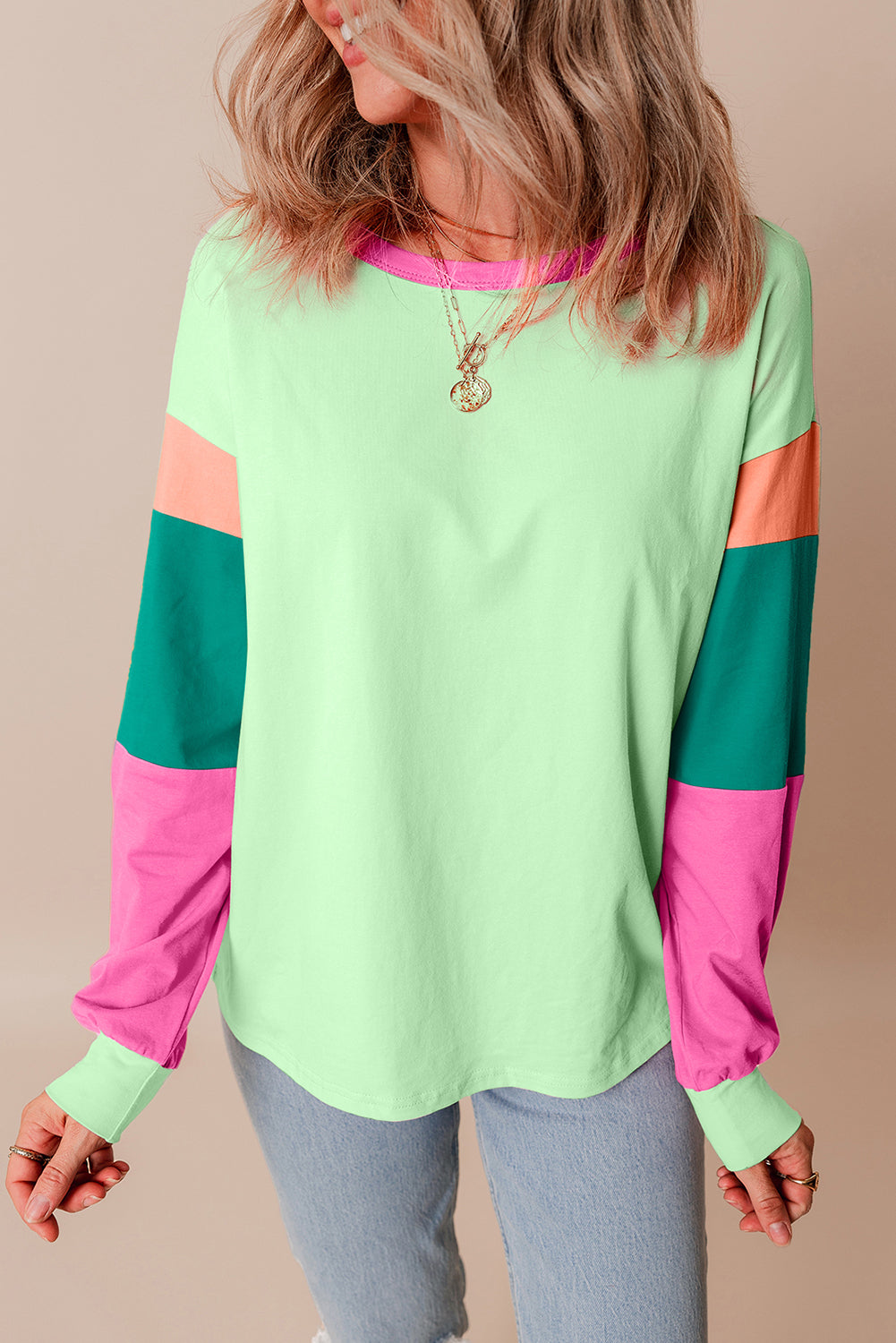 Lime Sherbet Stripe Oversized Top