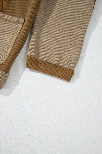 Carrie Quilt Hoodie (Brown/Ivory)