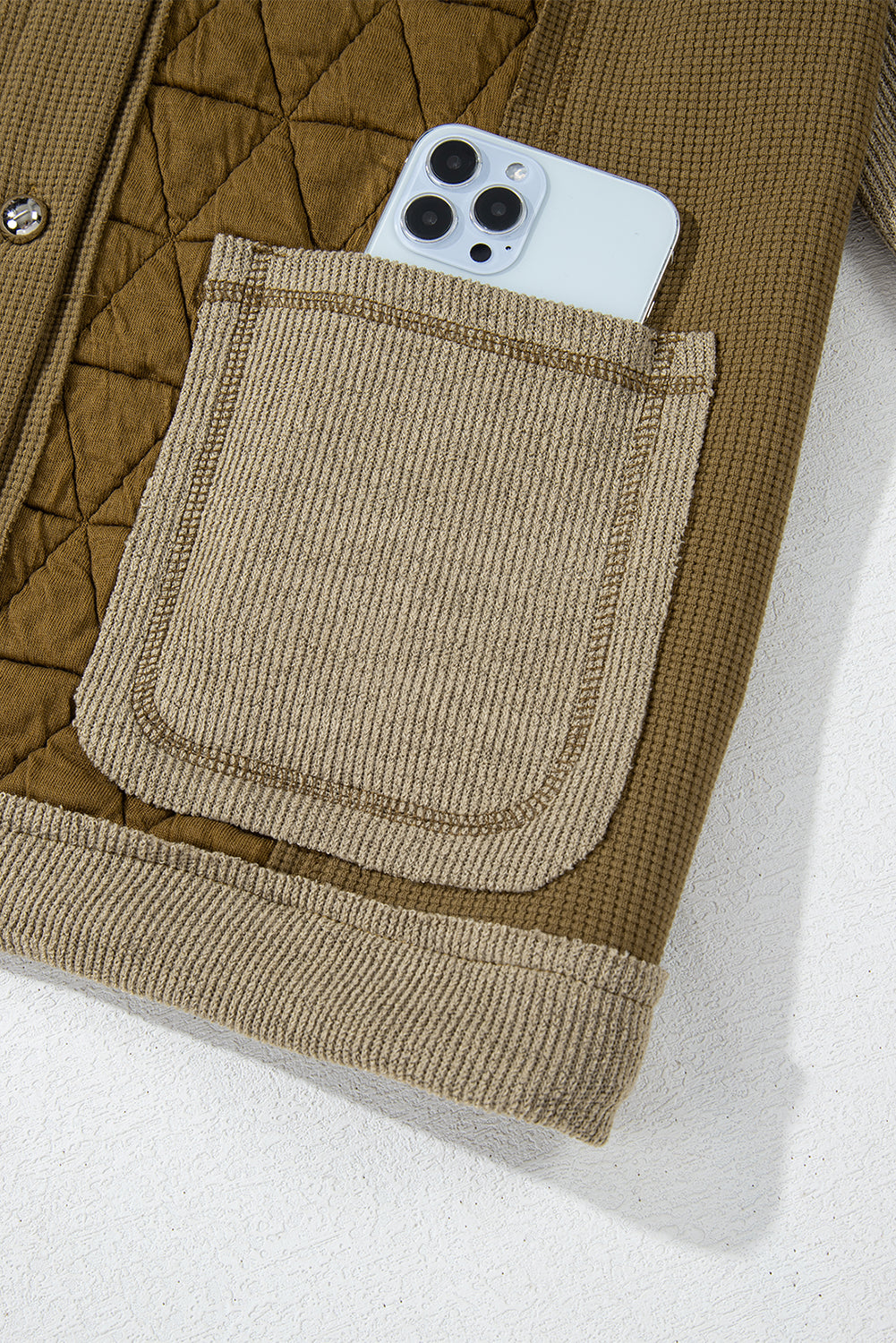 Carrie Quilt Hoodie (Brown/Ivory)