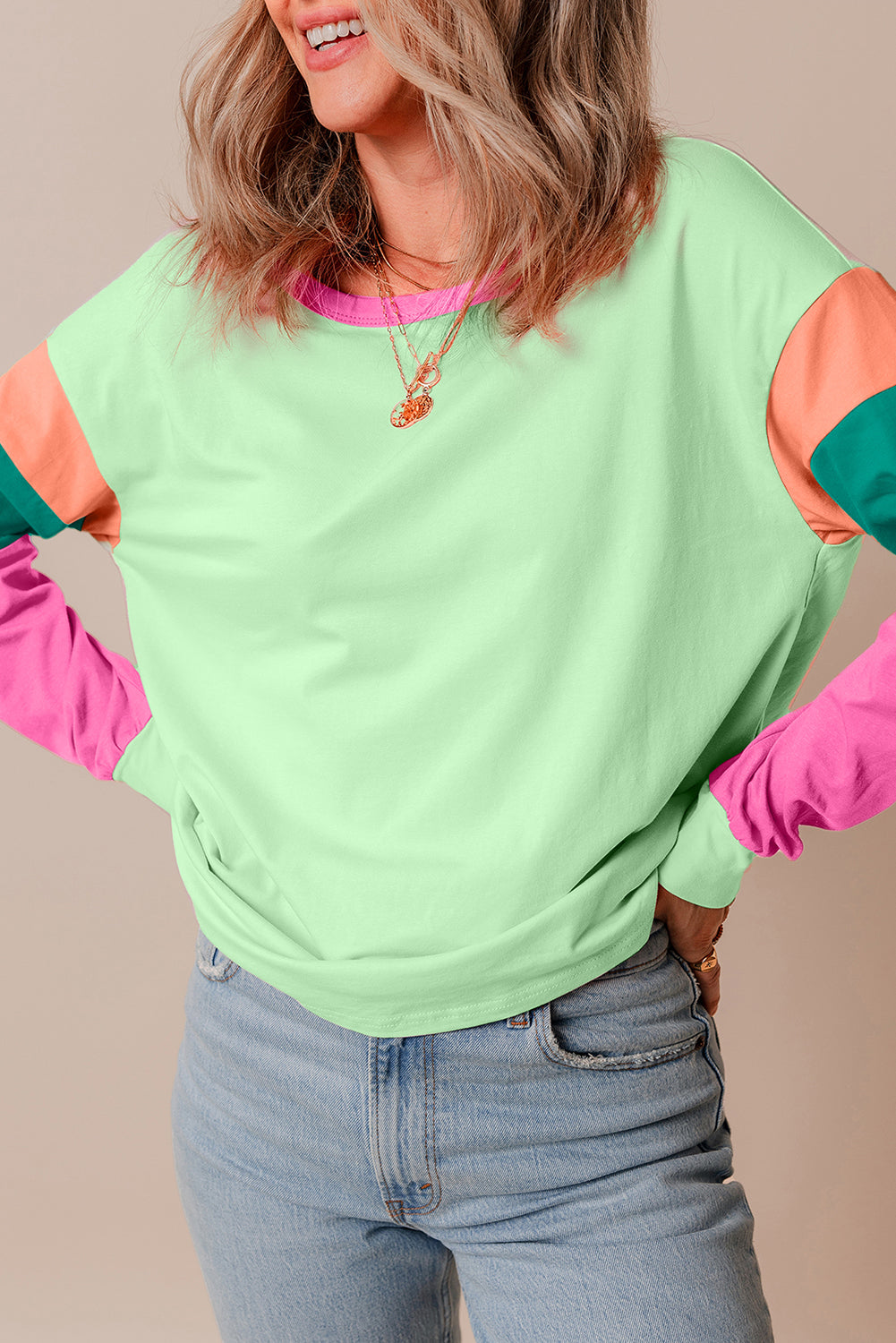 Lime Sherbet Stripe Oversized Top