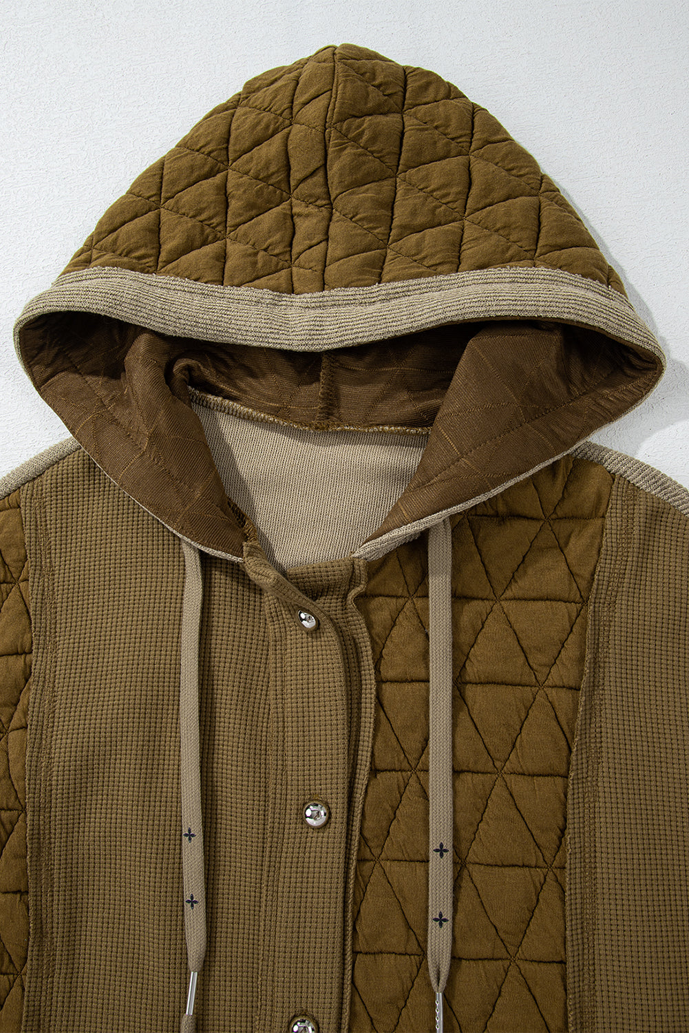 Carrie Quilt Hoodie (Brown/Ivory)