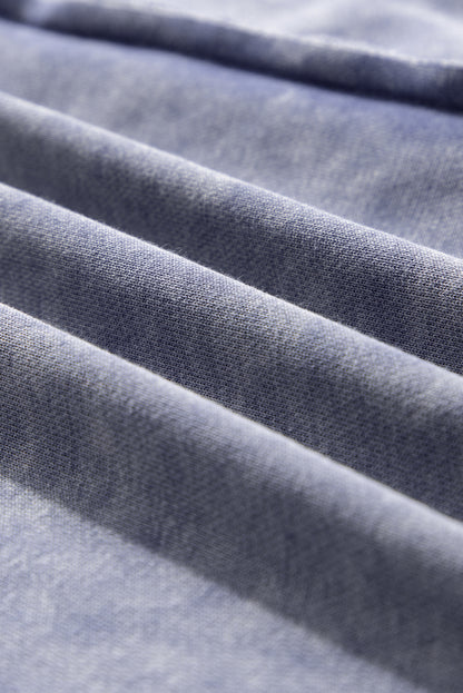 Oversized Waffle Sweatshirt (Blue)