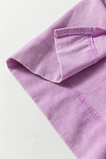 Mineral Wash Pocket Shirt Long Dress (Orchid)