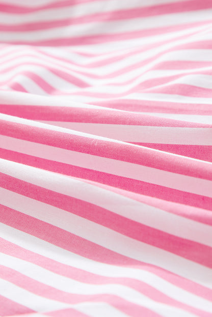 Pink Stripe Dolman Oversize Top