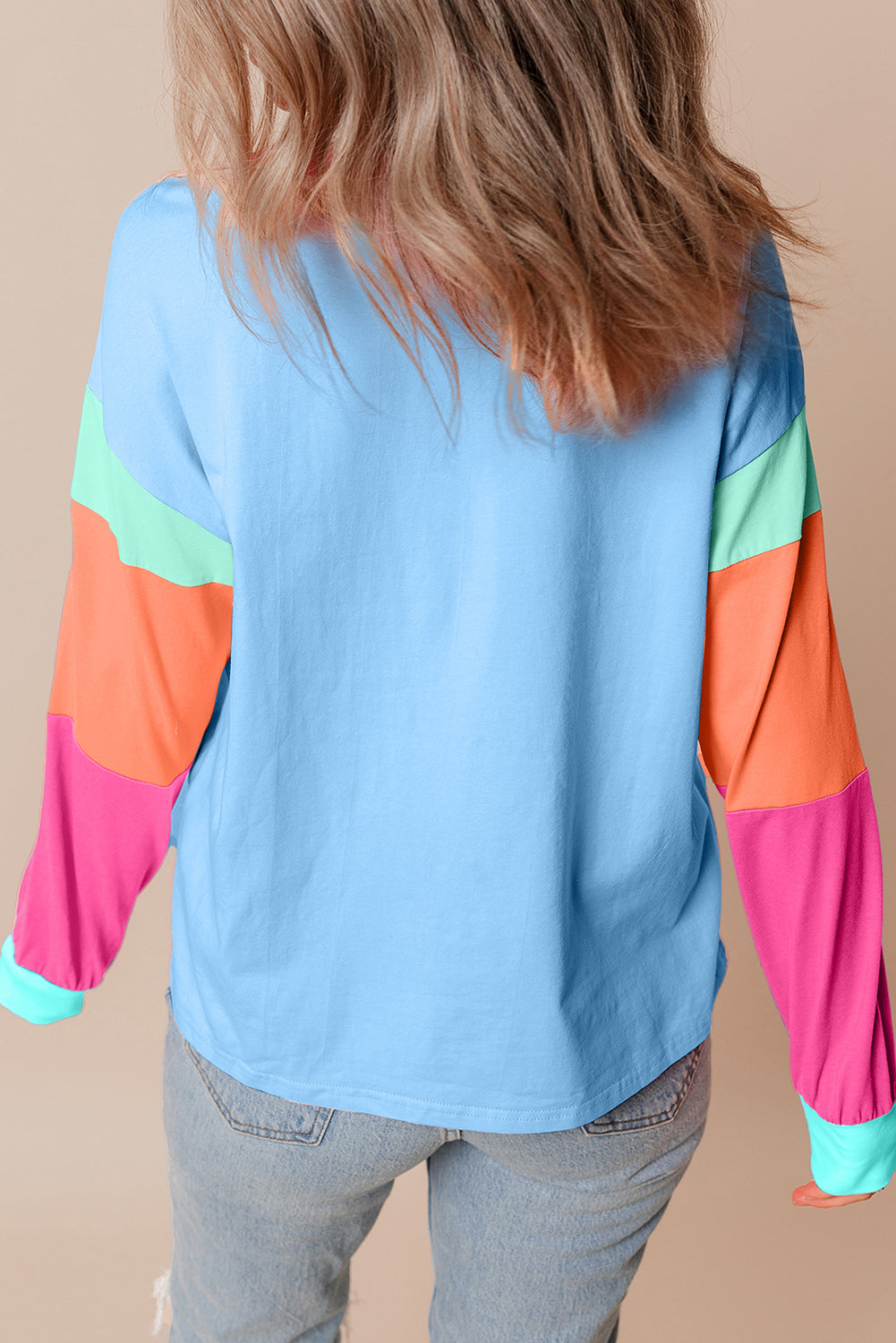Blue Sherbet Stripe Oversized Top
