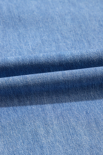 Sweet Ruffle Edge Ankles Jeans (Plus)