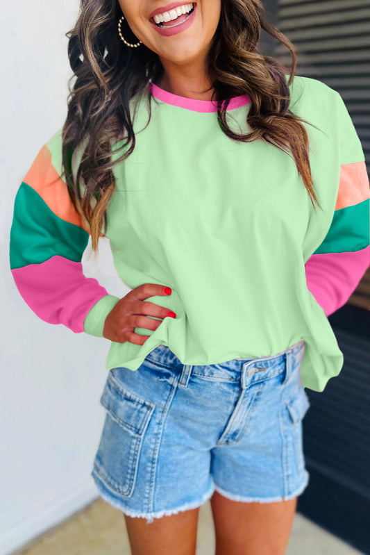 Lime Sherbet Stripe Oversized Top