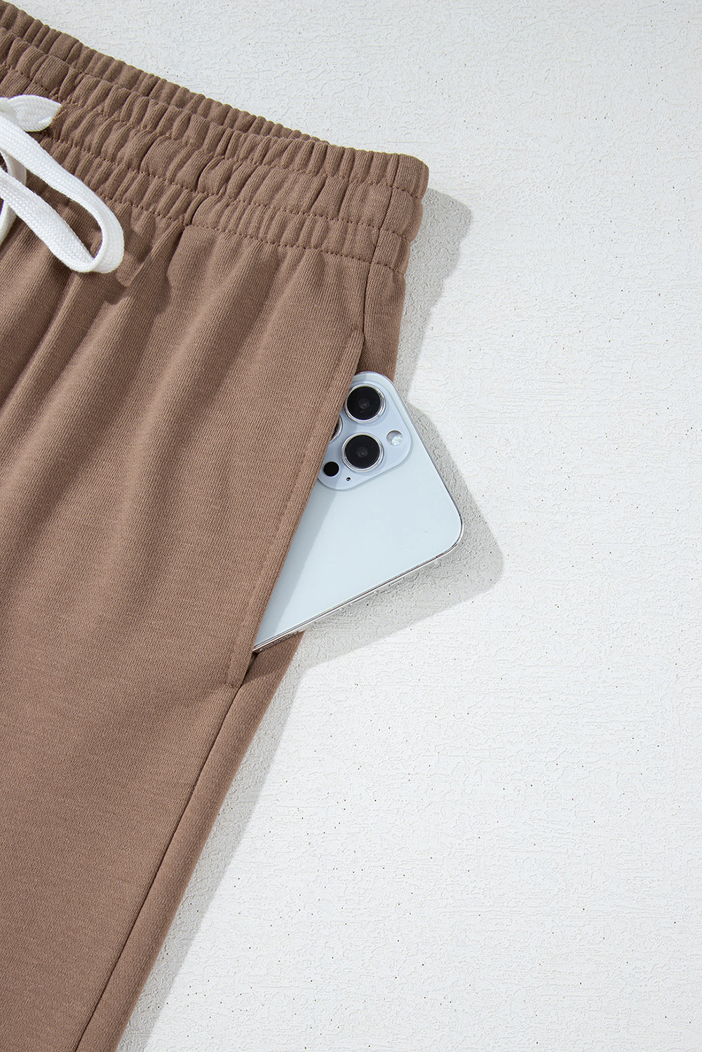 Beige Striped Drop Shoulder Pullover and Jogger Pants Set
